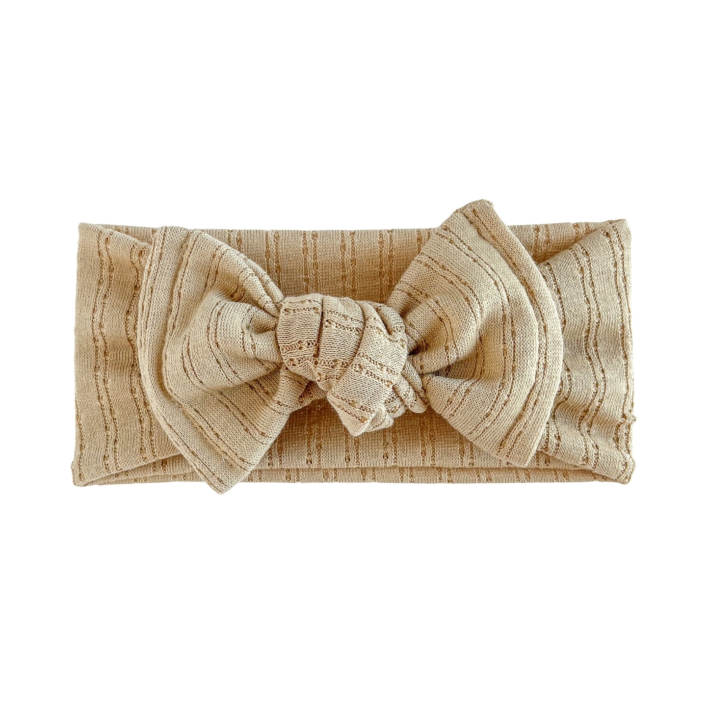 Caramel Pointelle Baby Headband