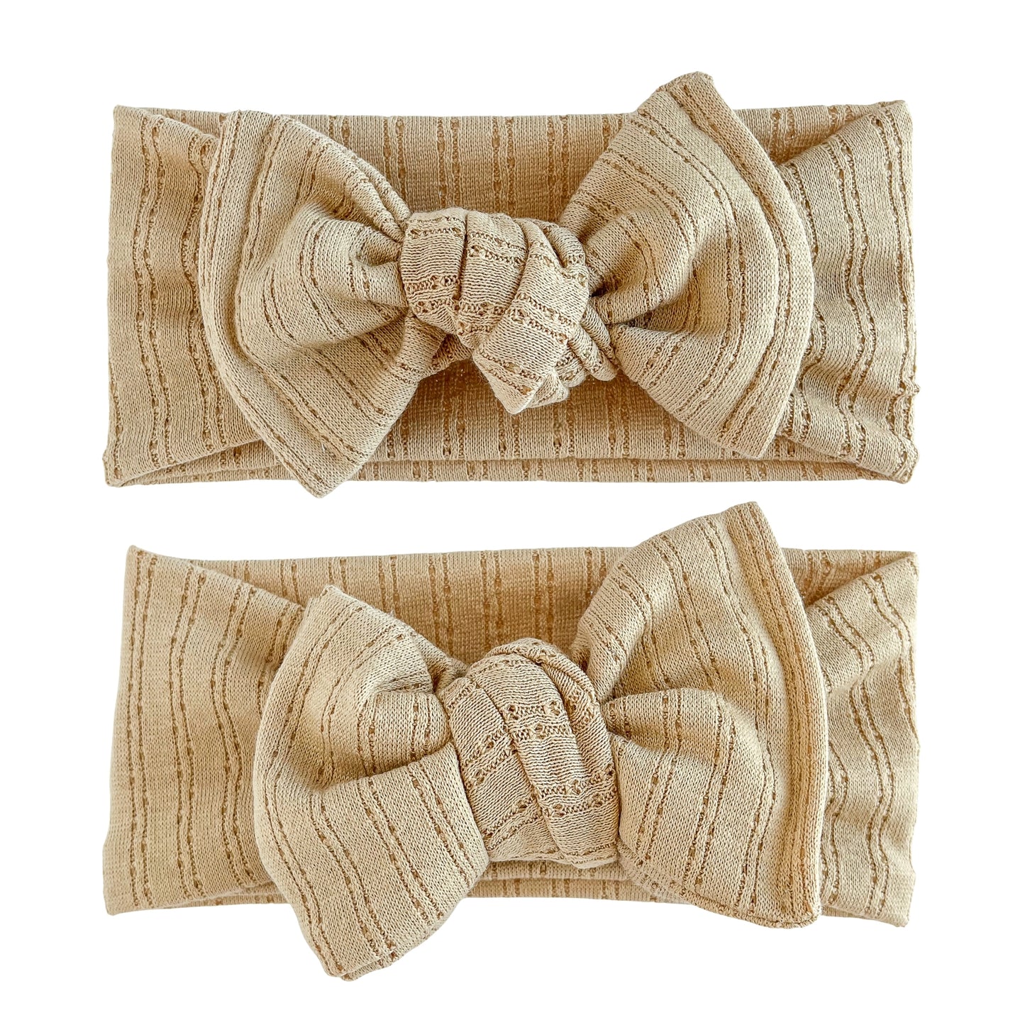 Caramel Pointelle Baby Headband