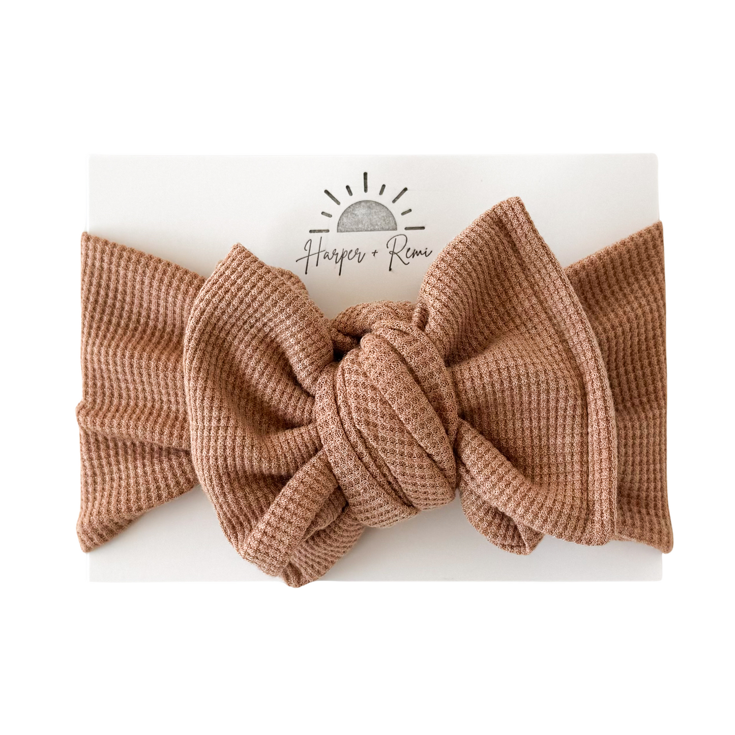 Caramel | Waffle Oversized Bow