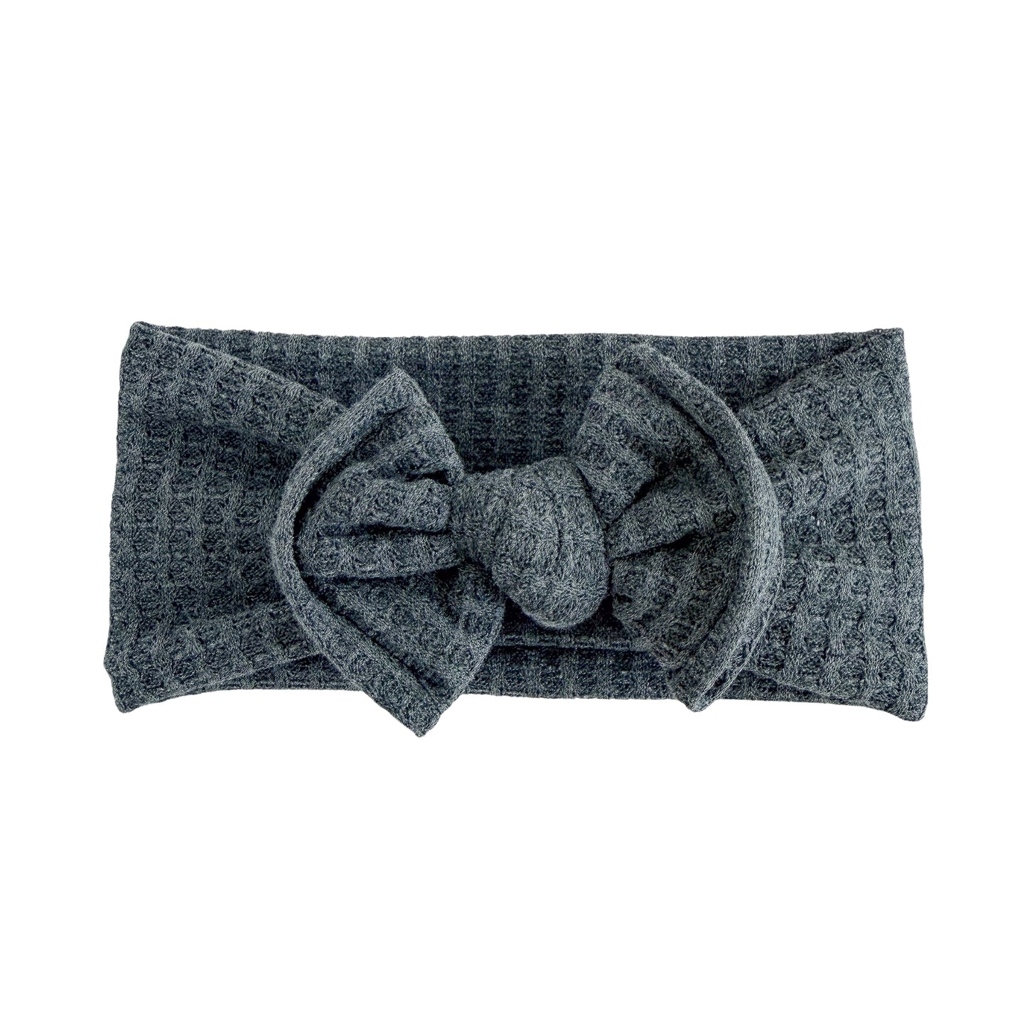 Charcoal Gray Honeycomb Waffle Baby Headband