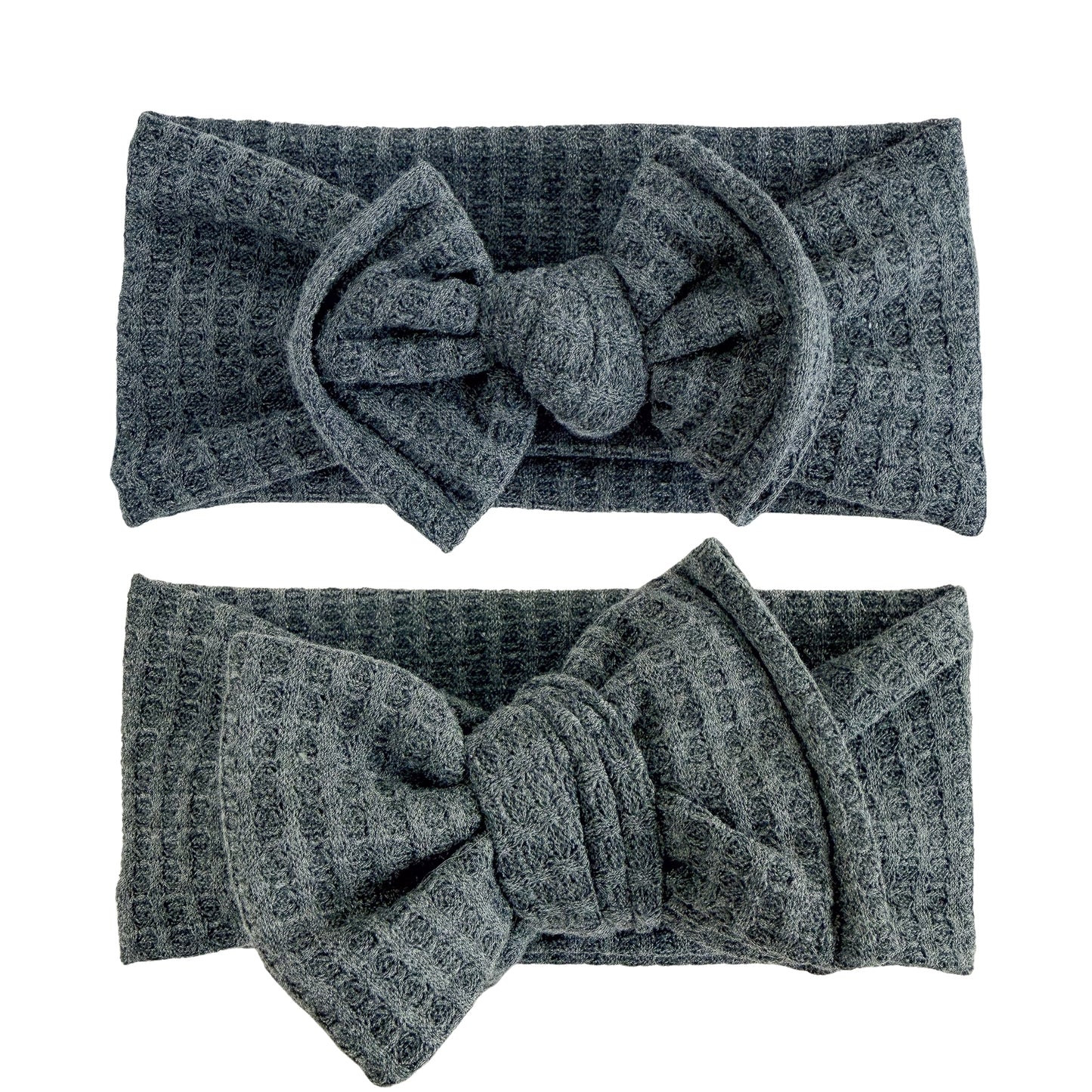 Charcoal Gray Honeycomb Waffle Baby Headband