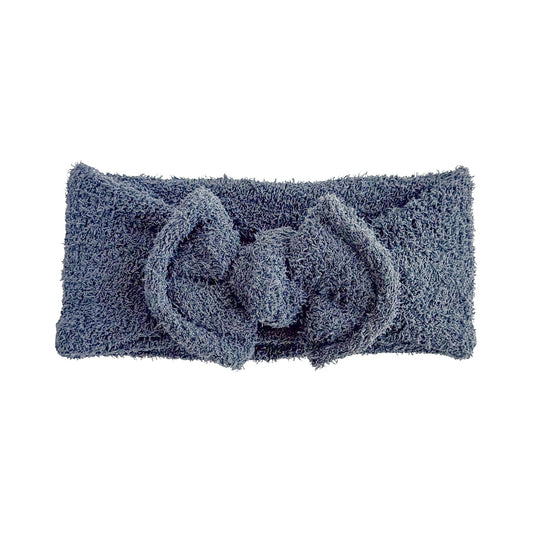 Charcoal Gray Teddy Bear Baby Top Knot