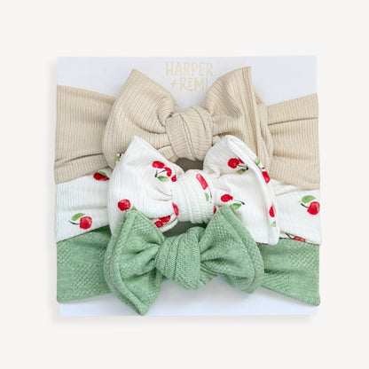 Cherry Picnic | Summer Baby Bow Bundle