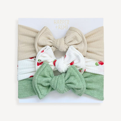 Cherry Picnic | Summer Baby Bow Bundle