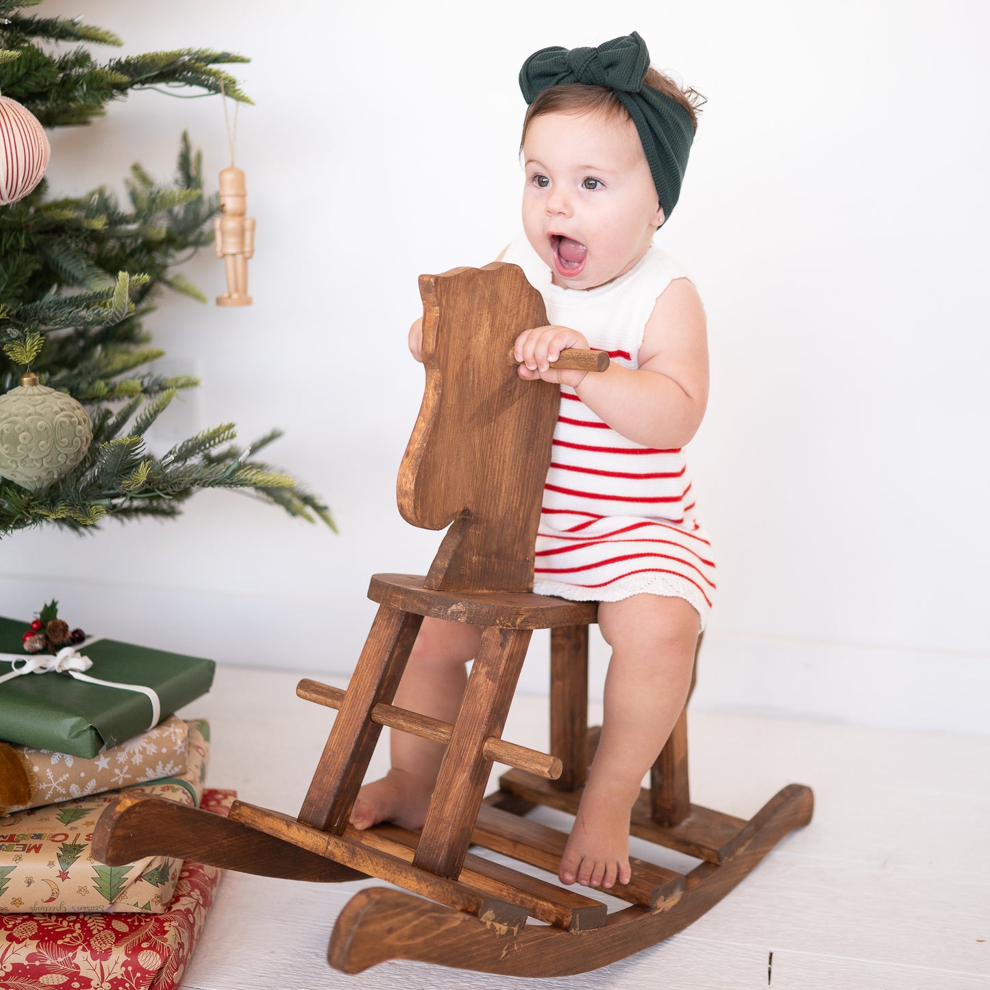 Dark Green Waffle Baby Headband
