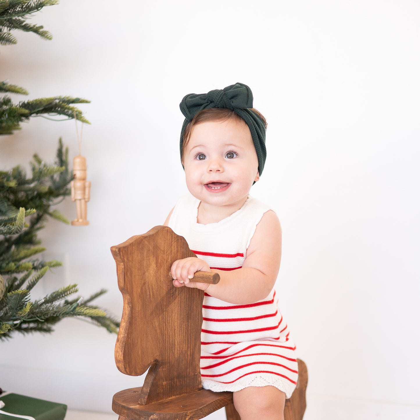 Dark Green Waffle Baby Headband