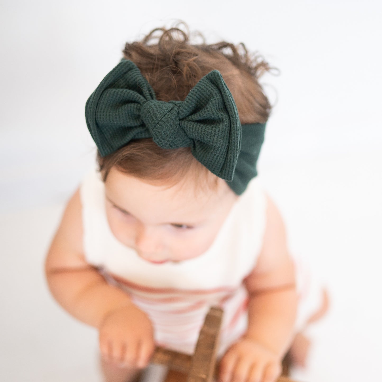 Dark Green Waffle Baby Headband