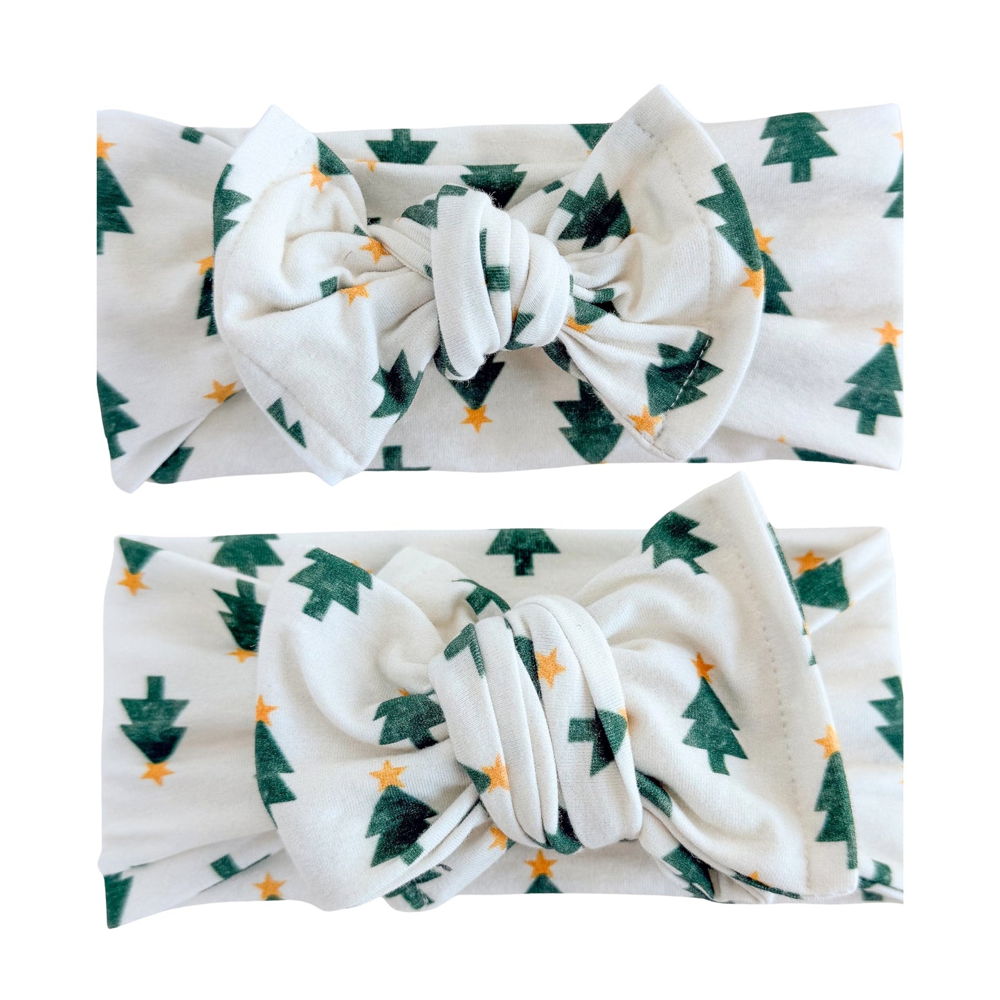 Twinkle 🌟 Trees | Holiday Cotton Baby Headband (Small Print)