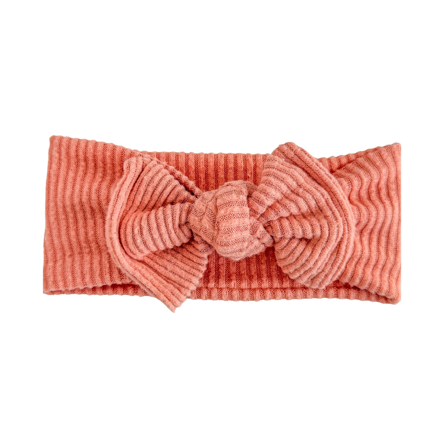 Coral Brushed Ribbed Sweater Baby Headband