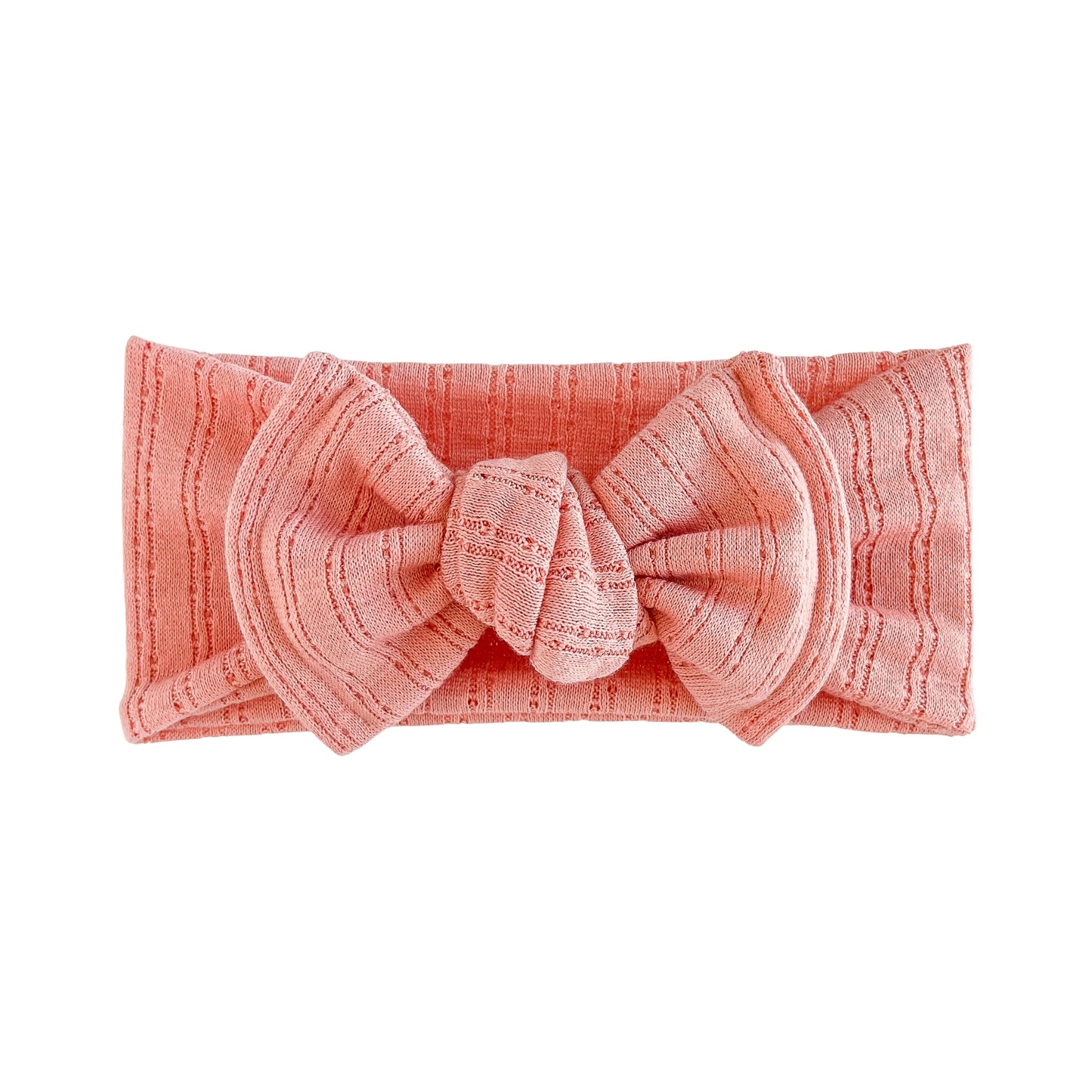 Coral Pointelle Baby Headband