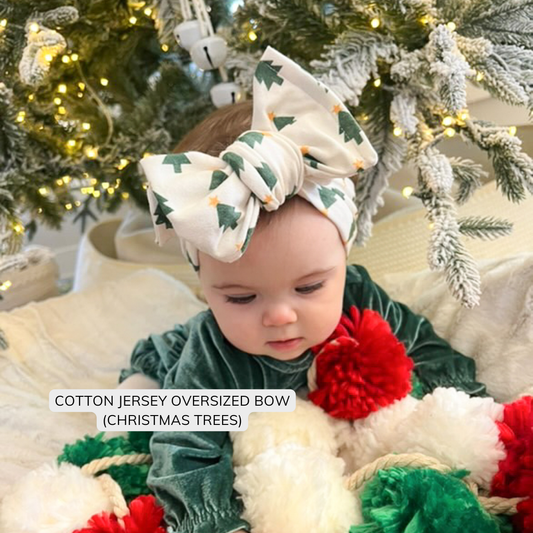 Twinkle 🌟 Trees | Holiday Cotton Baby Headband (Small Print)