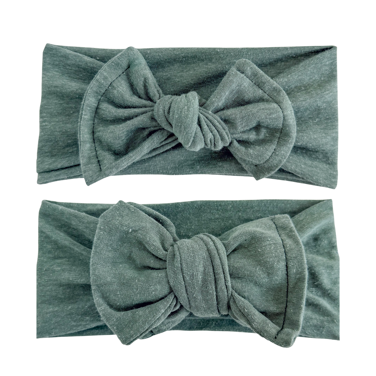 Lichen Green Distressed Cotton Baby Headband