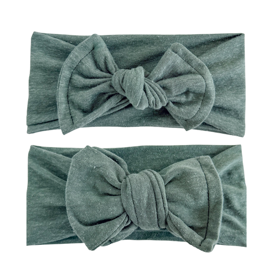 Lichen Green Distressed Cotton Baby Headband