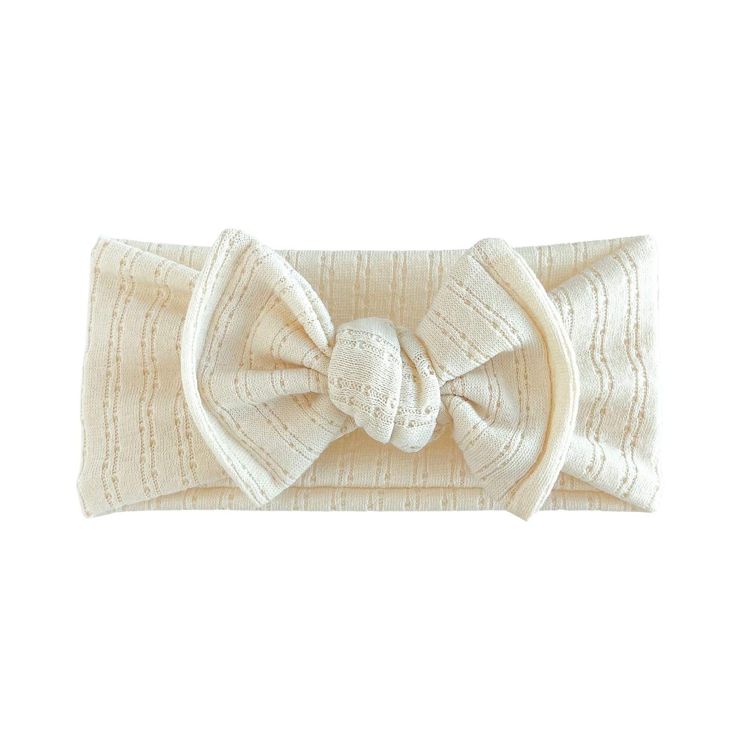 Cream Pointelle Baby Headband