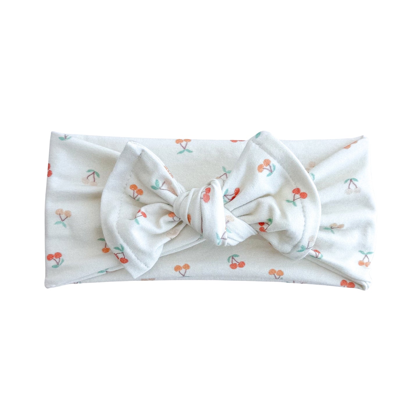Dainty Cherry Print Cotton Jersey Baby Headband