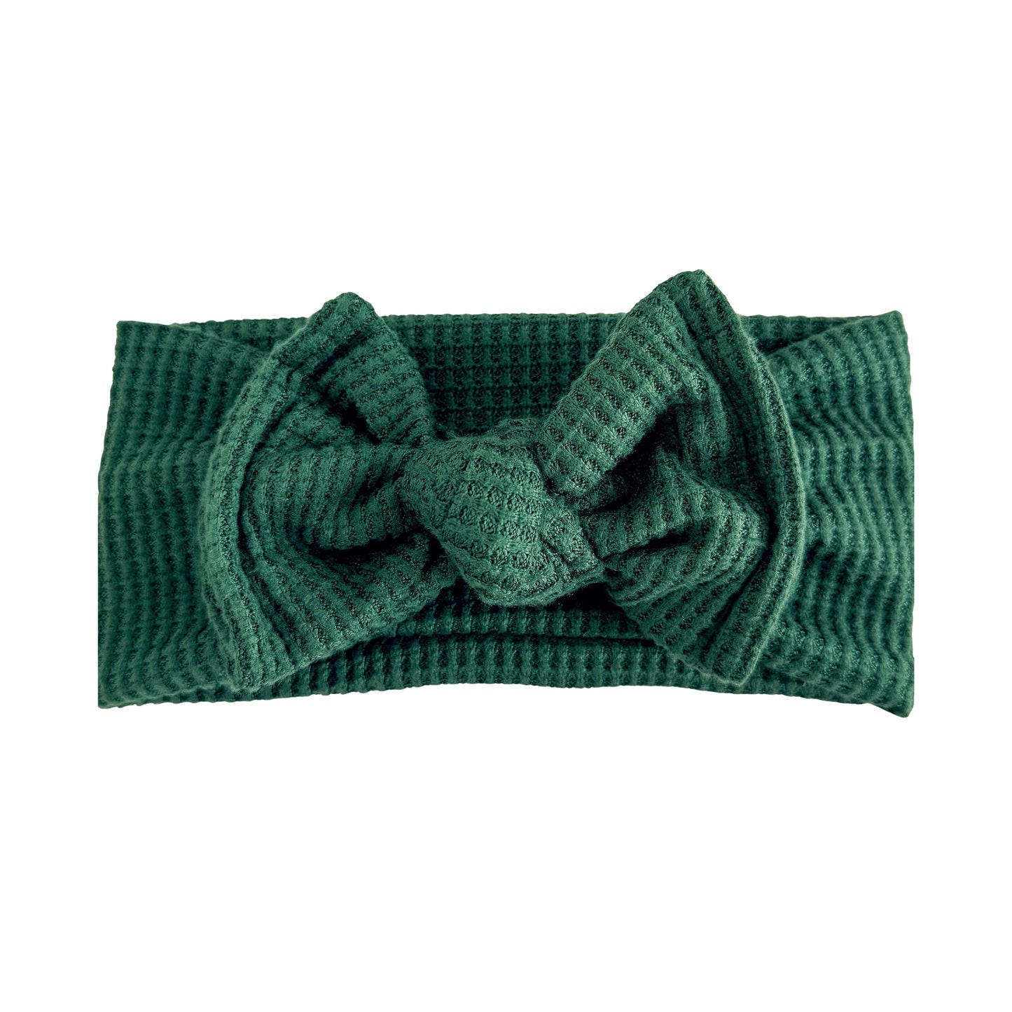 Dark Green Brushed Waffle Baby Headband