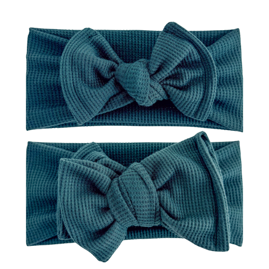 Dark Green Waffle Baby Headband