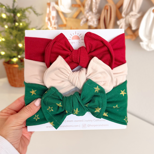Starry 🌟 Night | Holiday Baby Bow Bundle (Classic & Chic)
