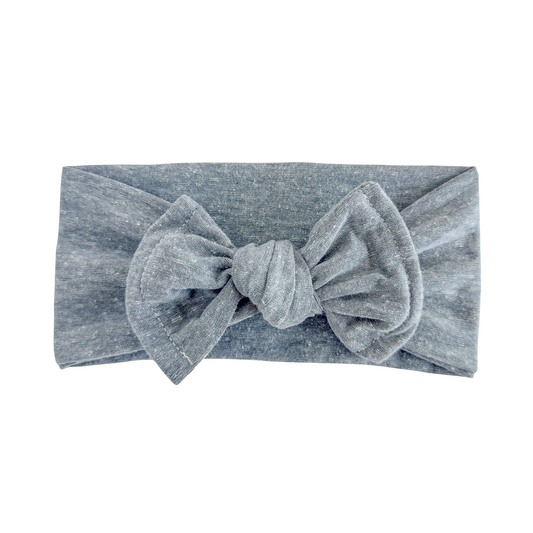 Blue Gray Distressed Cotton Baby Headband