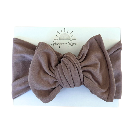 Dusty Purple | Brushed Oversized Bow