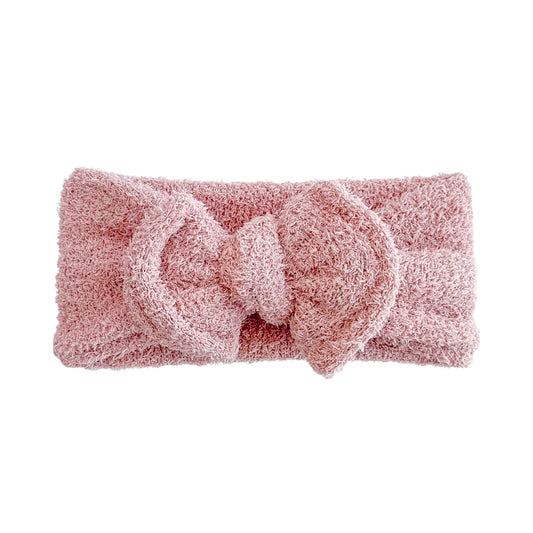 Dusty Rose Teddy Bear Baby Top Knot