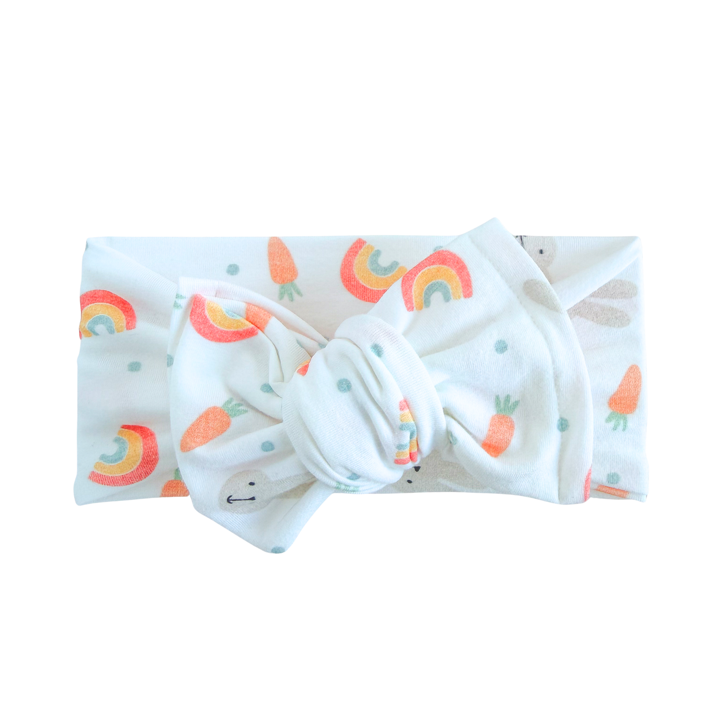 Spring Bunny & Rainbow | Pastel Easter Baby Headband