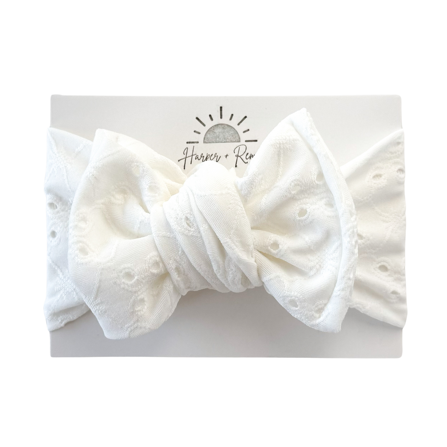 White Eyelet | Oversized Bow