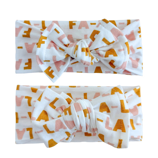Fa La La | Pink + Gold Holiday Baby Headband