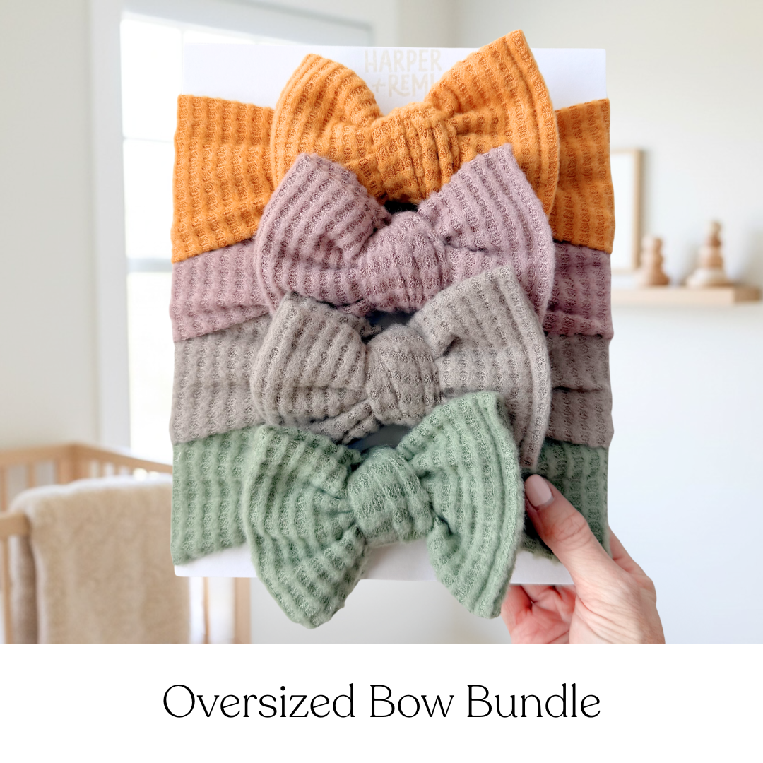 Fall Essentials | Soft Honeycomb Baby Bow Bundle