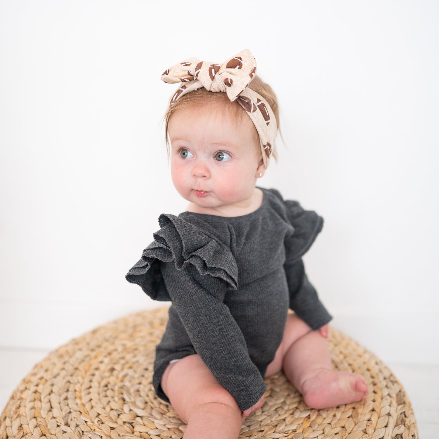 Football Print Cotton Jersey Baby Headband