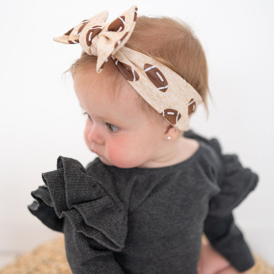Football Print Cotton Jersey Baby Headband