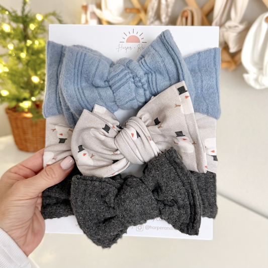 Frosty ⛄ Friends | Winter Baby Bow Bundle (Cozy + Seasonal)