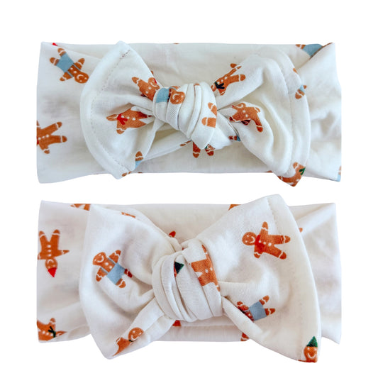 Gingerbread Village | Cream Cotton Baby Headband