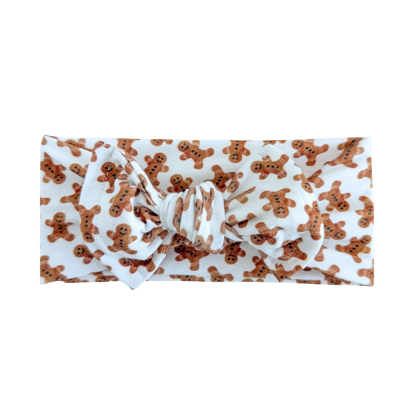 Tiny 🍪 Gingerbread Dreams | Holiday Cotton Baby Headband (Small Print)
