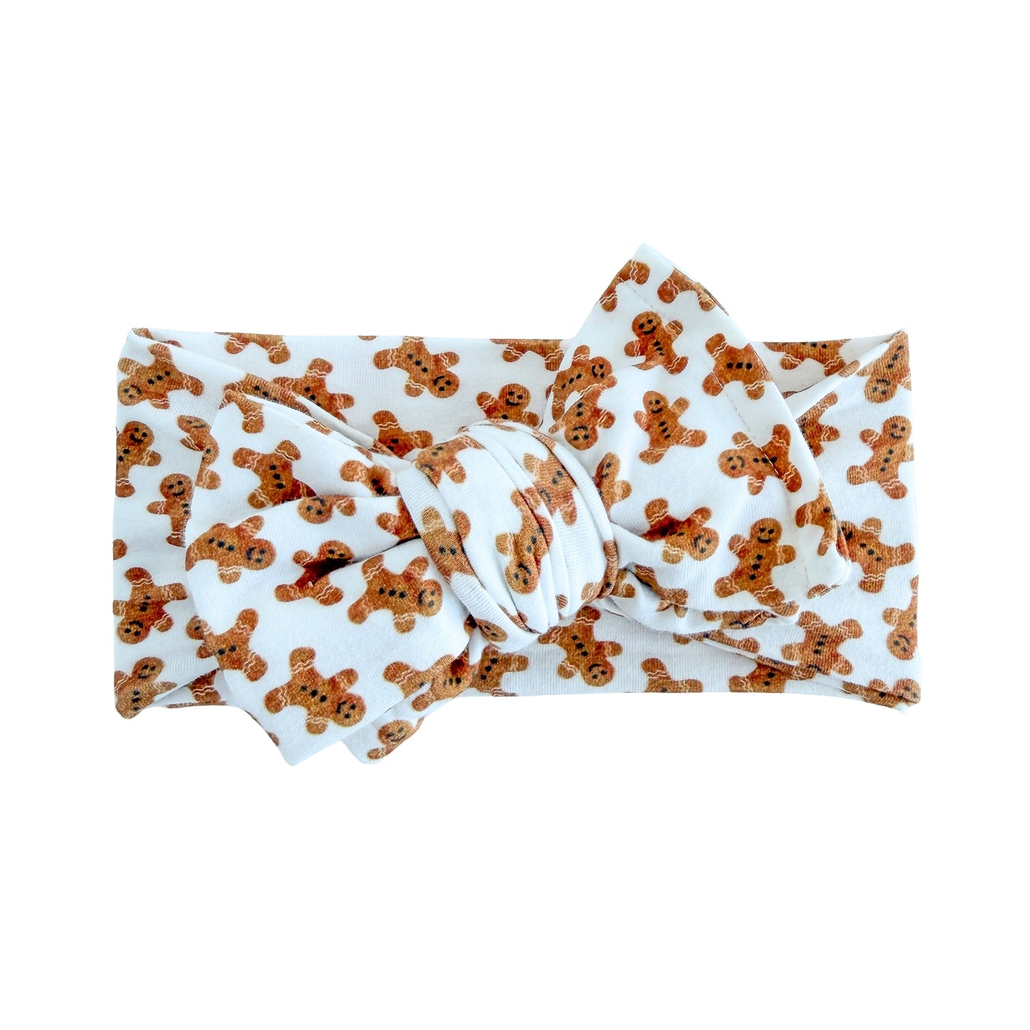 Tiny 🍪 Gingerbread Dreams | Holiday Cotton Baby Headband (Small Print)