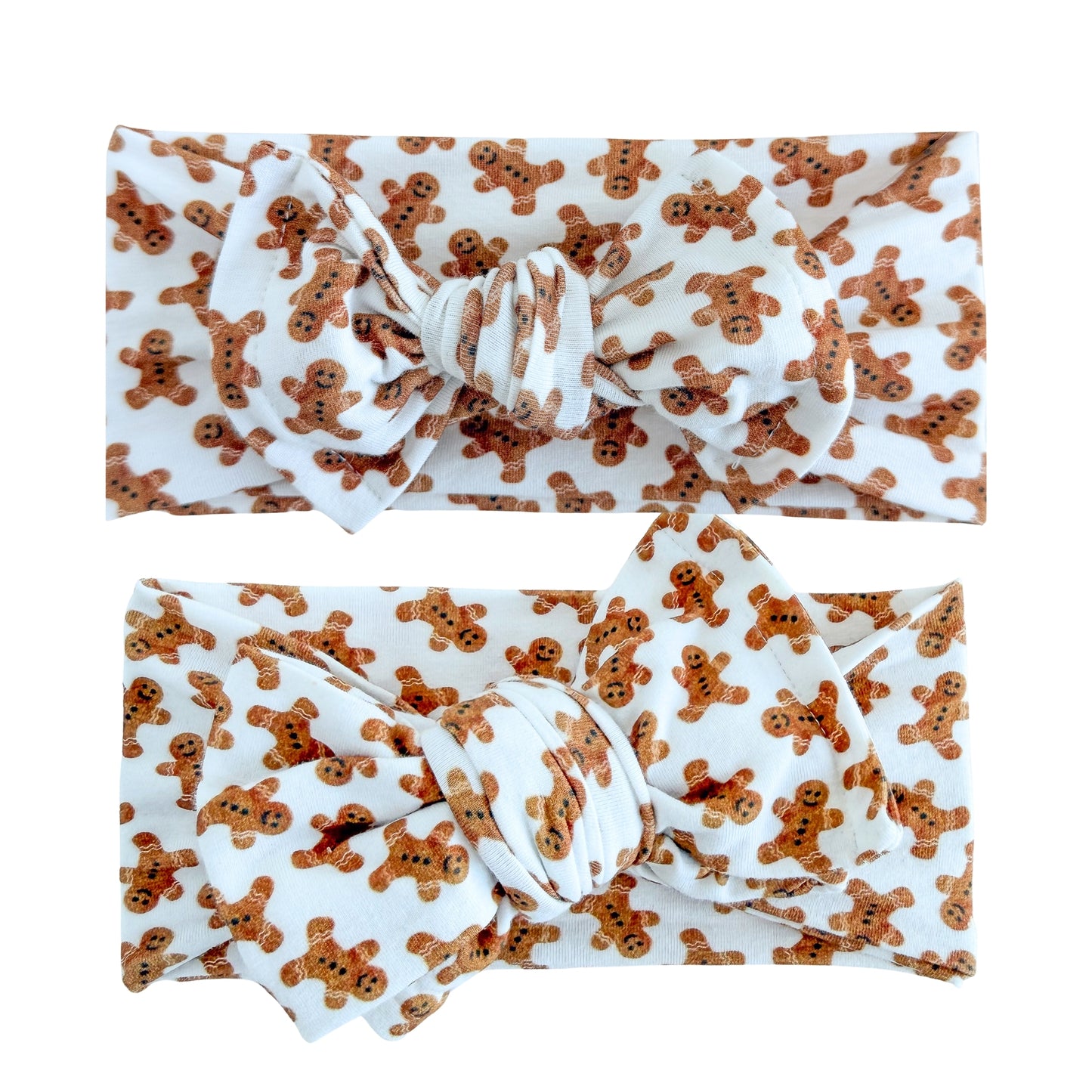 Tiny 🍪 Gingerbread Dreams | Holiday Cotton Baby Headband (Small Print)
