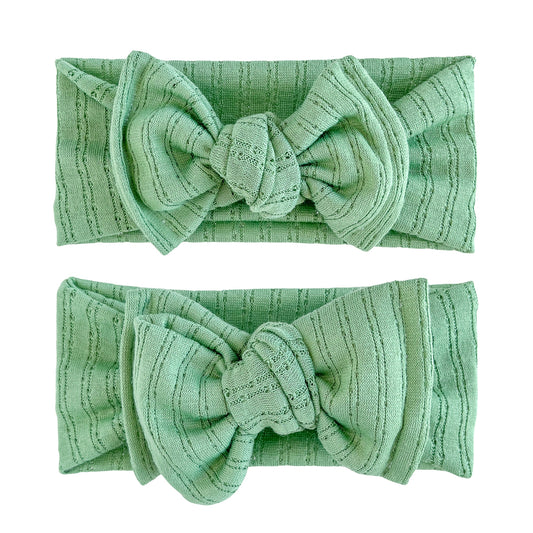 Green Apple Pointelle Baby Headband