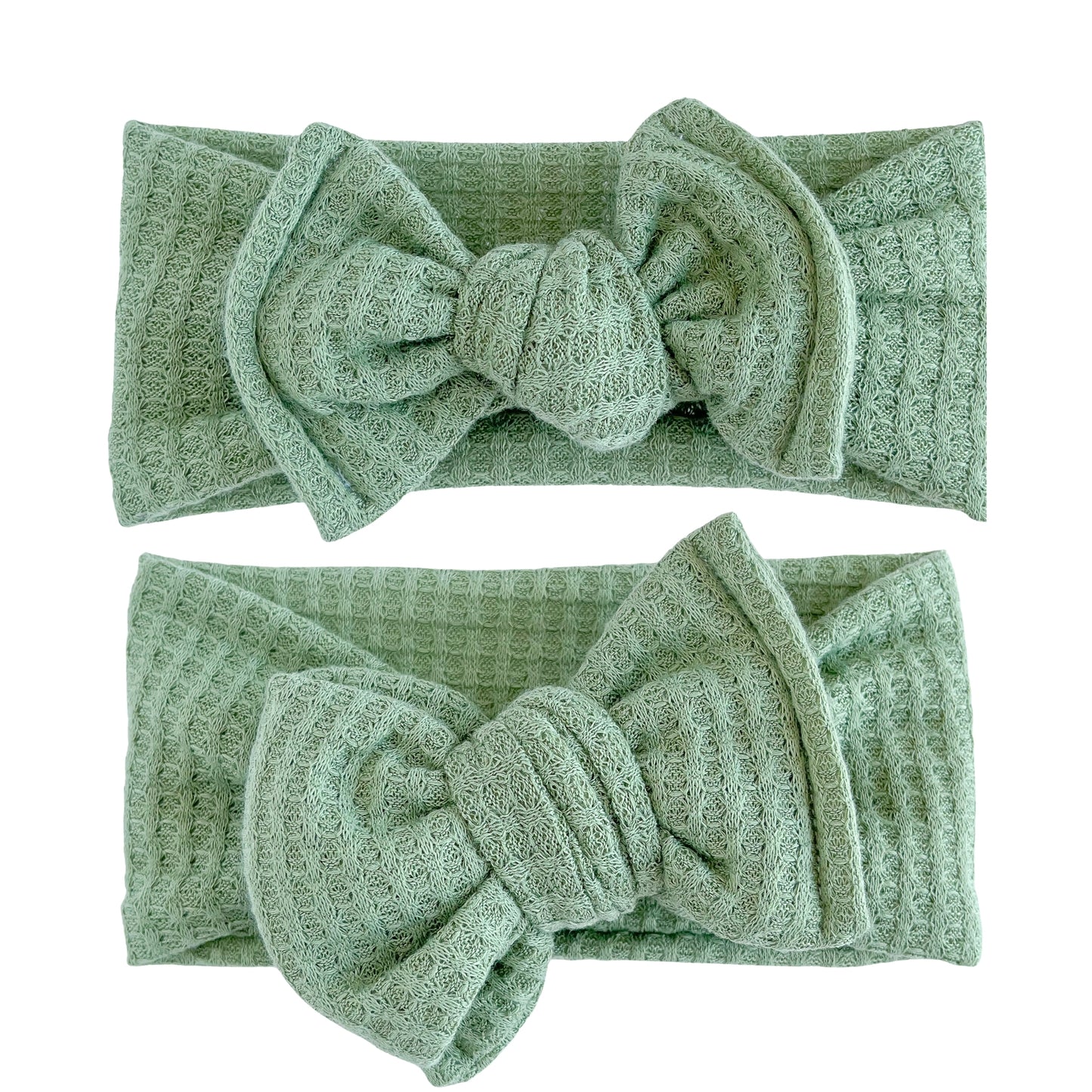 Green Honeycomb Waffle Baby Headband