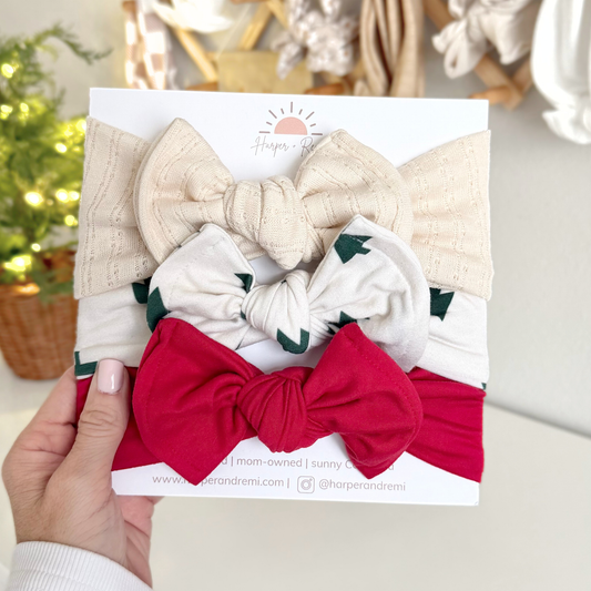 Holiday Magic | Baby Bow Bundle (Cozy + Festive Mix)