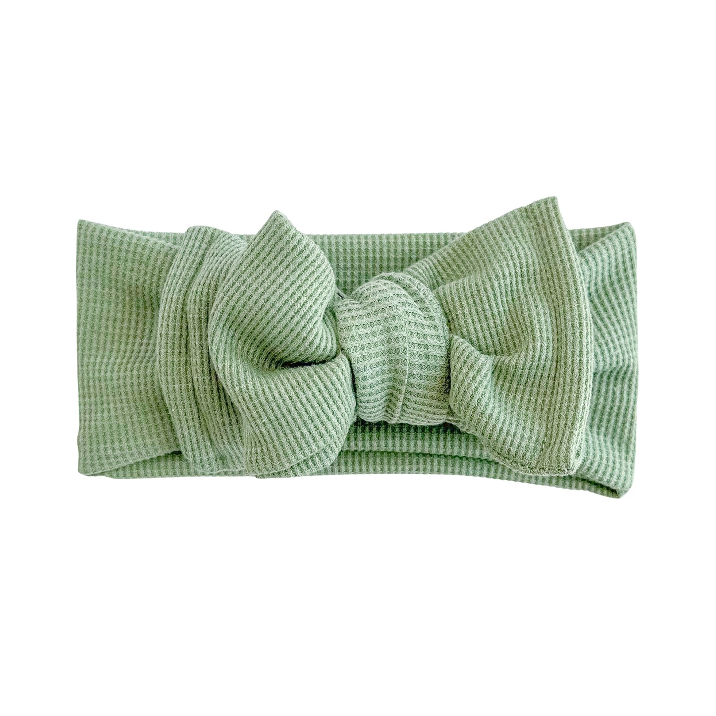 Green Waffle Baby Headband