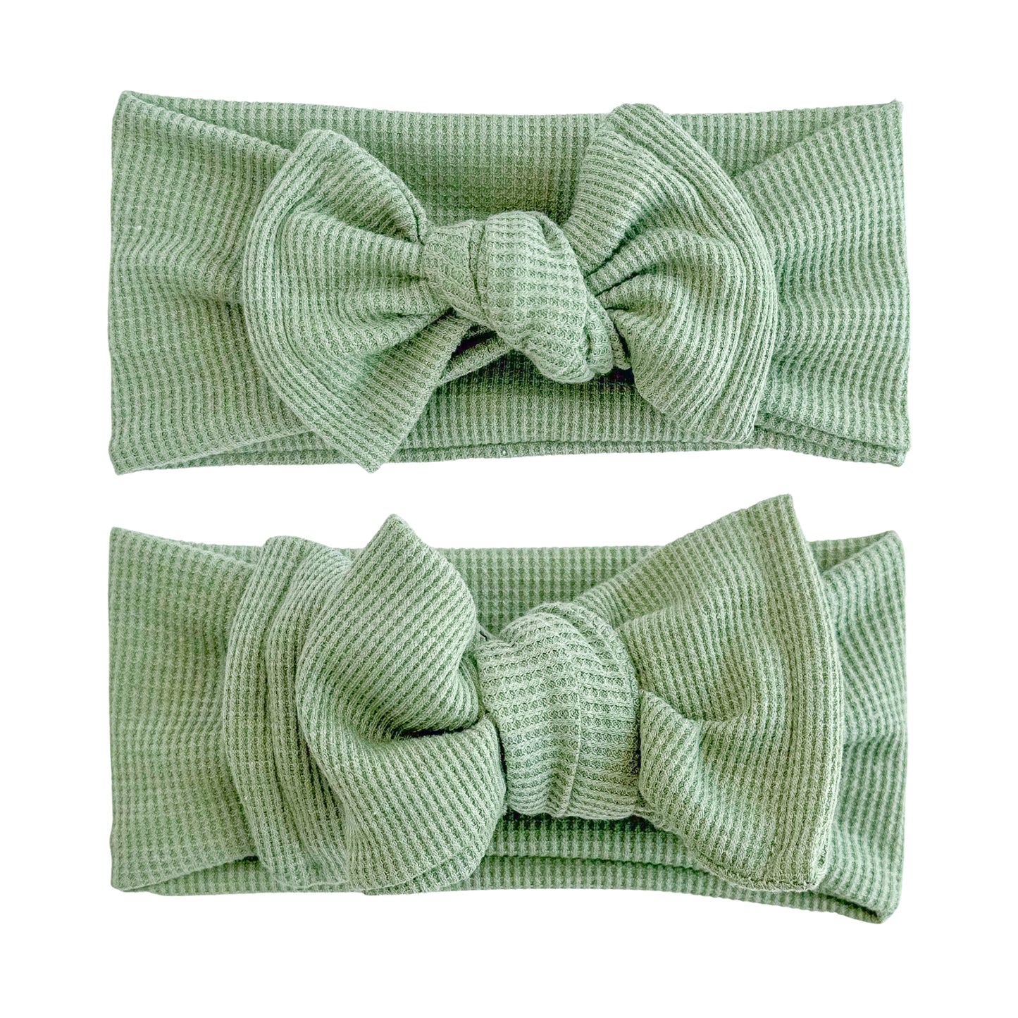 Green Waffle Baby Headband