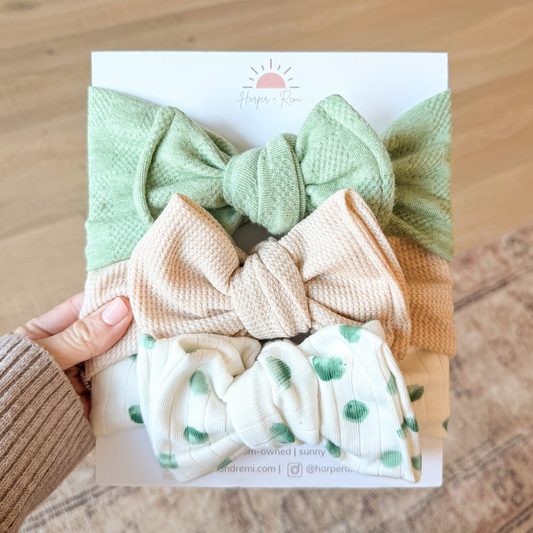 Green Wishes | St. Patrick’s Day Baby Bow Bundle