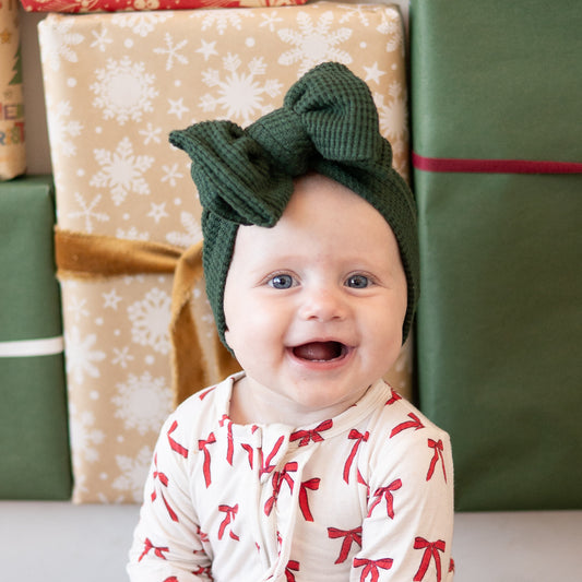 O Christmas 🌲 Tree | Holiday Baby Bow Bundle (Festive Neutrals + Classic Green)