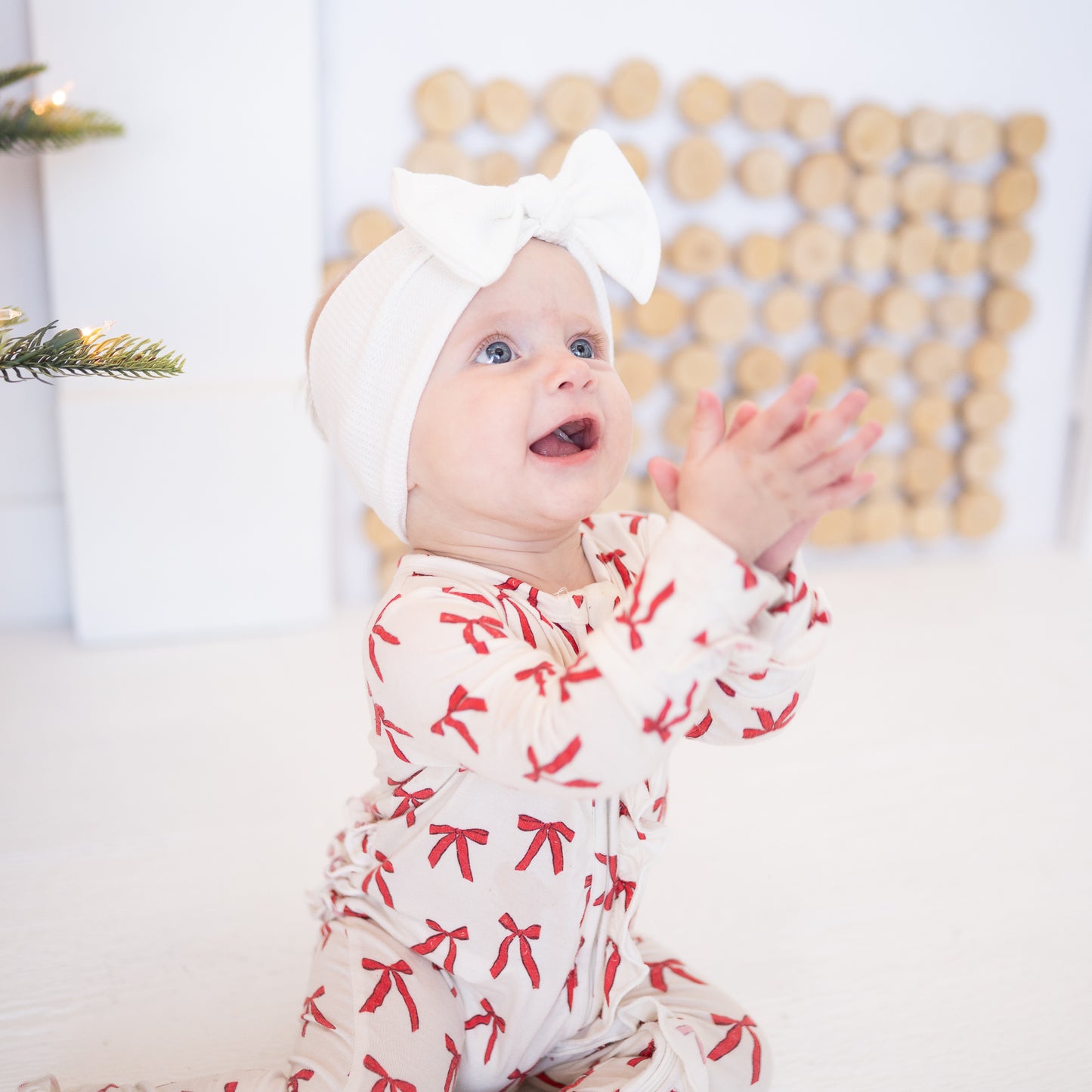 White Waffle Baby Headband