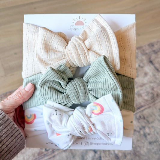 Hop Into Rainbows | Easter Baby Bow Bundle