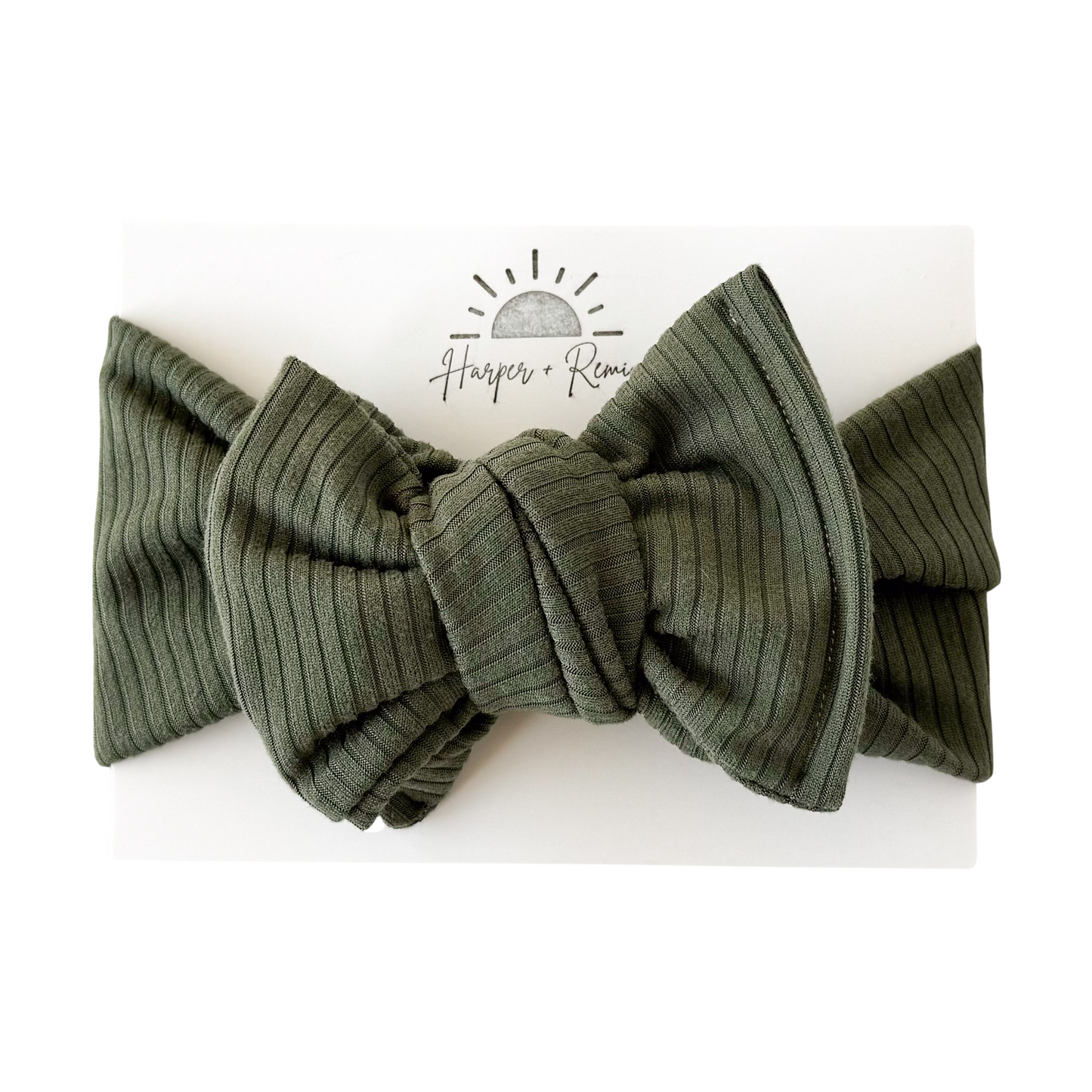 Hunter Green | Ribbed Oversized Bow