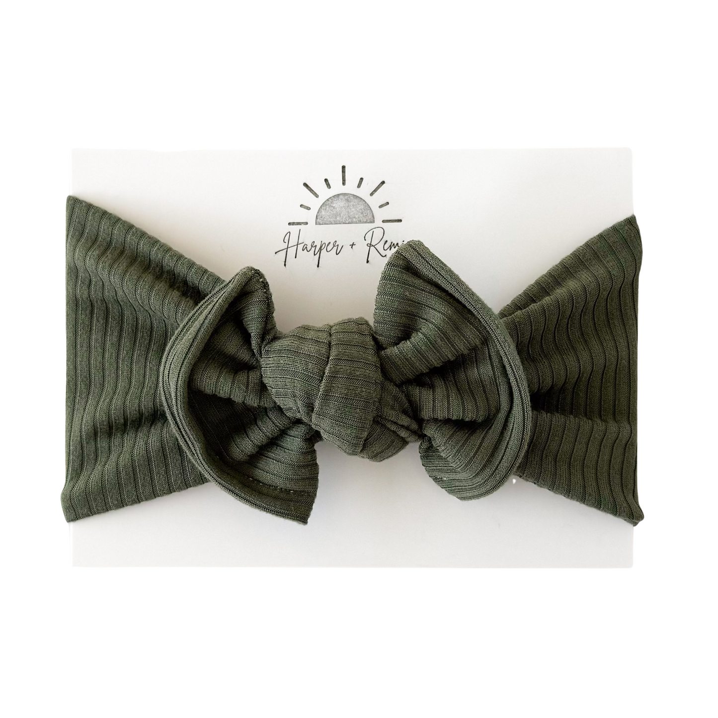 Hunter Green | Ribbed Top Knot