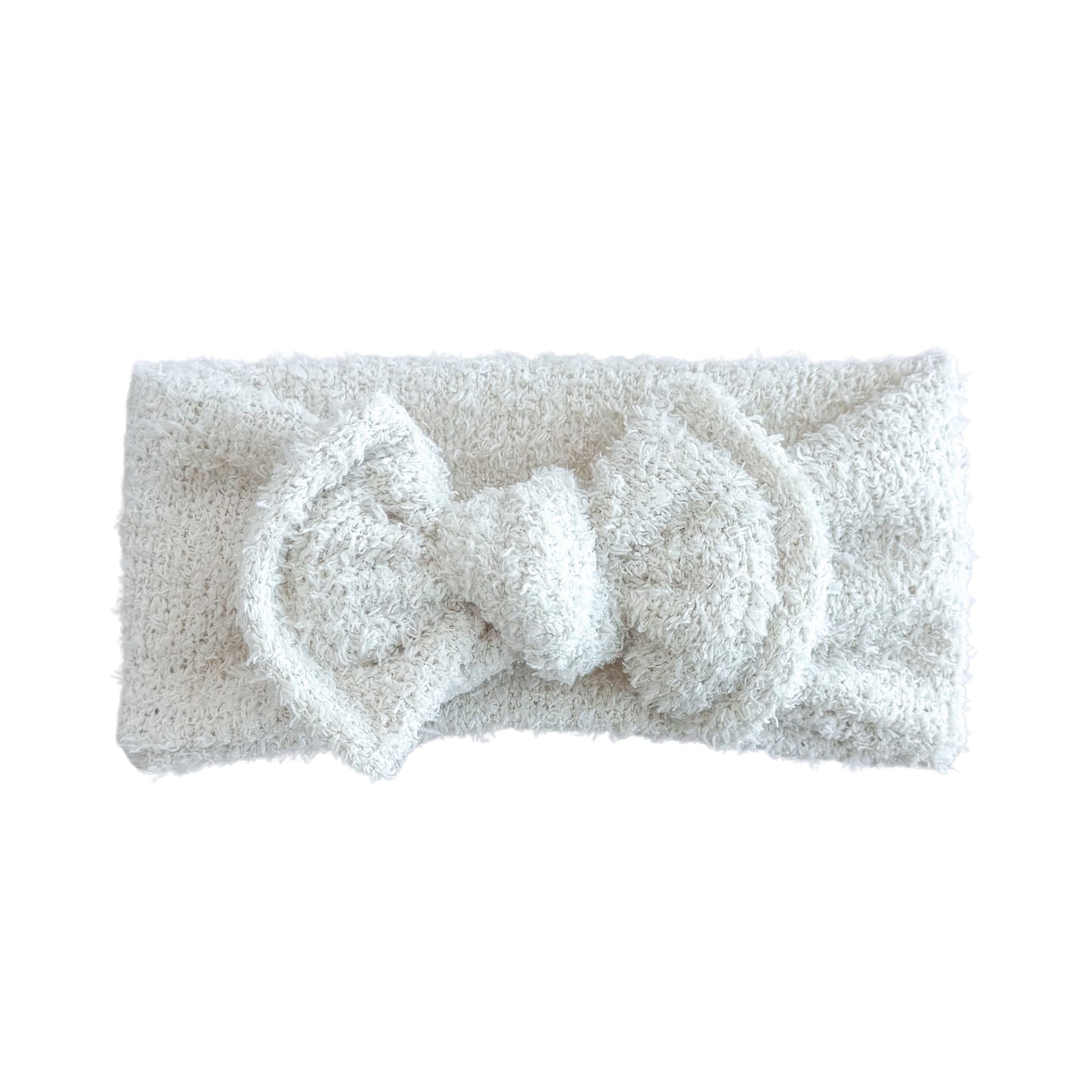 Ivory Teddy Bear Baby Top Knot