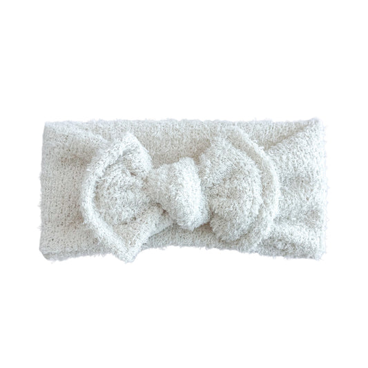 Ivory Teddy Bear Baby Top Knot