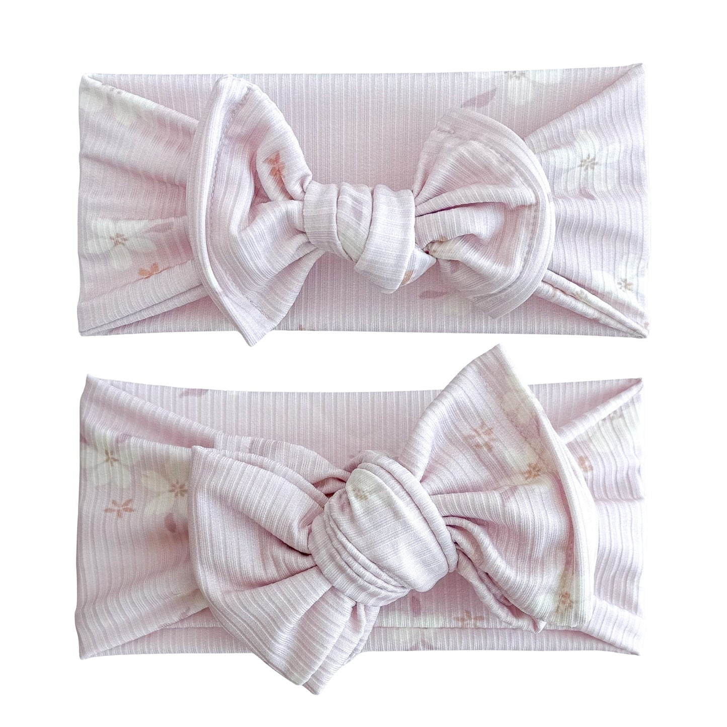 Lavender Floral Ribbed Baby Headband